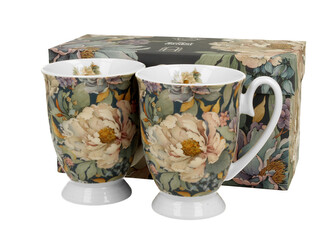 2 kubki royal PEONY BLUE