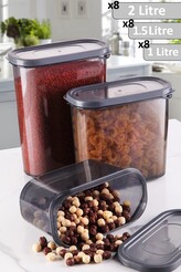 Sada dóz na potraviny FoodBox 24 ks antracit