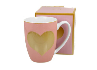 Kubek classic Różowy WIELKIE SERCE