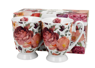 2 kubki royal SPRING ROSES WHITE