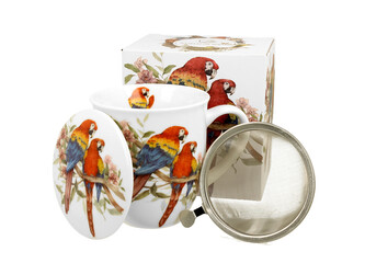 Kubek z zaparzaczem Ptasi Świat PAPUGI ARA SZKARŁATNE