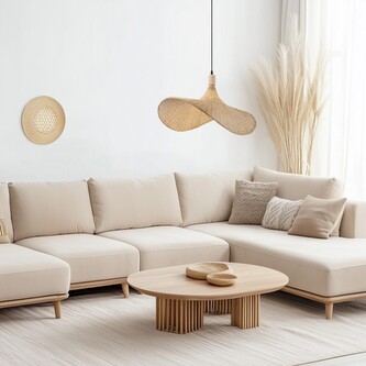 Immax BOHO SOMBRERO designové závěsné svítidlo D70cm, E27 přírodní ratan