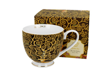 Kubek na stopce TREE OF LIFE inspired by KLIMT - Golden Line