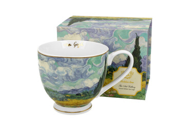 Kubek na stopce WHEAT FIELD inspired by Van Gogh - Golden Line