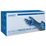 medaSEPT Rukavice nitrilové LONG nepudrované modré, M