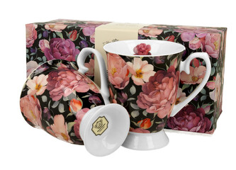 2 kubki royal SPRING ROSES BLACK