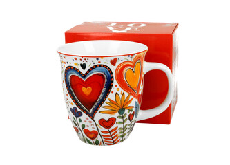 Kubek 650 ml KOLOROWE SERCA 2