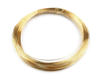 Drát měděný, lakovaný Ø0,3 mm - 1 ks - 2 zlatá