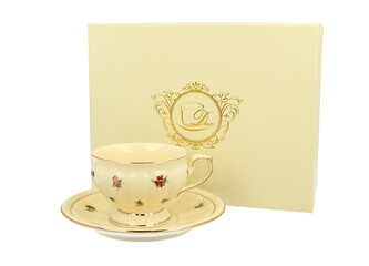 ECRU Filiżanka ze spodkiem ENGLAND