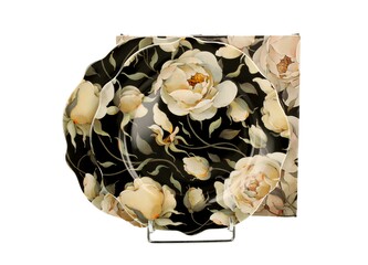 Komplet 2 talerze deserowe ENGLISH ROSES BLACK
