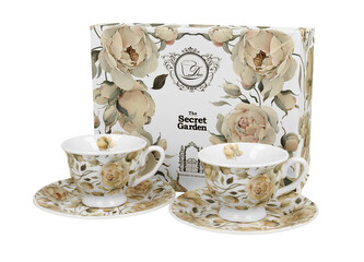 2 filiżanki espresso  royal ze spodkami ENGLISH ROSES WHITE