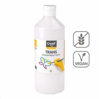 Creall transparentní barva Trans, 500 ml, bílá