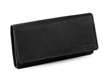 Peněženka kožená kasírka 10x19 cm - 1 ks - 1 černá