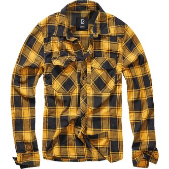 Pánská košile Check Shirt, Brandit, černo-žlutá, L