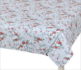 Ubrus DITA - Květ růžová, červená, bílá - 120x200 cm