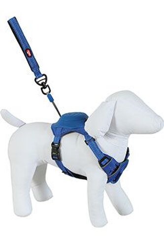 Postroj pes s vodítkem EASY RIDE modrá XL Zolux