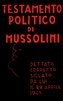 Testamento politico di Mussolini