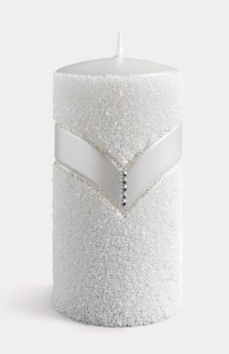 Świeca DIAMOND Walec średni 7xh14cmparafinowa szara