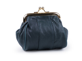 Malá peněženka / mincovka kožená - 1 ks - 10 modrá jeans