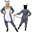 Pyžamo Lemur vel. L SPRINGOS KIGURUMI šedo-bílé
