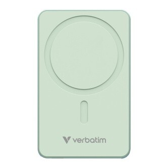Verbatim, power banka s bezdrátovým nabíjením, 5V, nabíjení telefonu, 32226, 5000mAh, magnetické připevnění, zelená