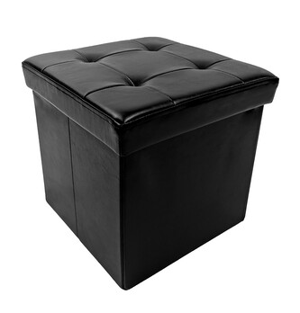 Taburet Skora černý