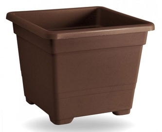Květináč QUADRATO 22x22cm hnědá