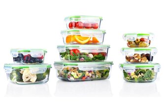 ALPINA-NK Dóza na potraviny skleněná svíčkem sada 18 ks ED-226770