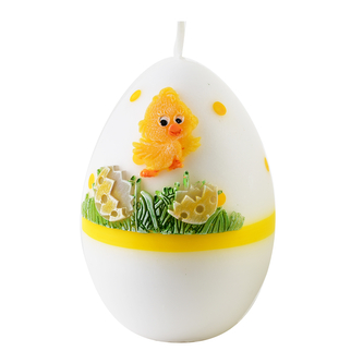 Świeca KURCZAK Jajko B 8xh11cmparafinowa żółta