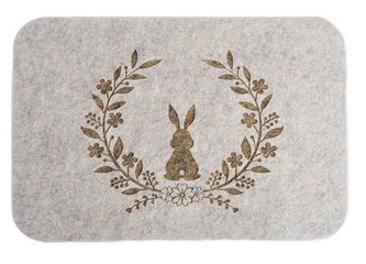 Prostírání na jídelní stůl | SINTI | plsť s reliéfním zajícem béžová | 736001