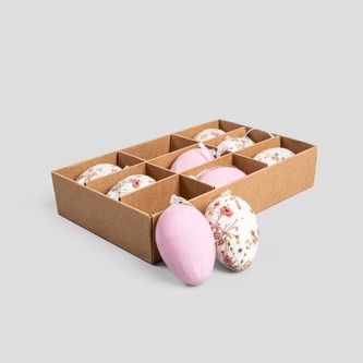 Sada velikonočních přívěsků | MEADOW FLOWERS | sada květinových vajíček | 9 ks | 736766