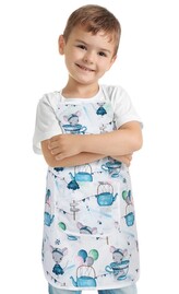 Dětská zástěrka - Myška v hrnečku - 37 x 47 cm, pro děti ve věku 3 - 5 let