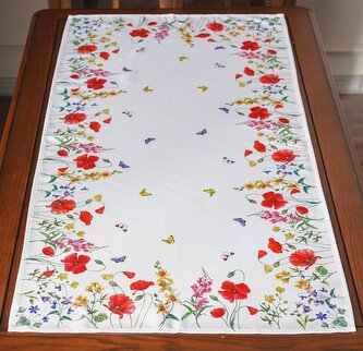 Vzorovaný ubrus - běhoun na stůl SPRING MEADOW III. 60x120 cm Mybesthome