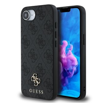 Guess PU 4G Small Metal Logo MagSafe Zadní Kryt pro iPhone SE4 Grey