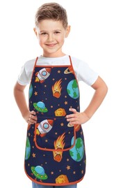 Dětská zástěrka - Vesmír - 47 x 60 cm, pro děti ve věku 5 - 8 let