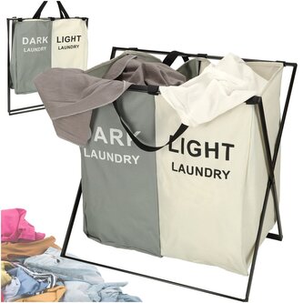 Organizér na třídění prádla do koše 2 přihrádky