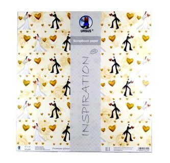 Papier do scrapbookingu ślubne 1 5 arkuszy