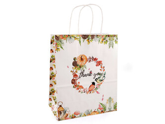 Dárková taška Thank you - 12 ks - 4 krémová nejsvět.