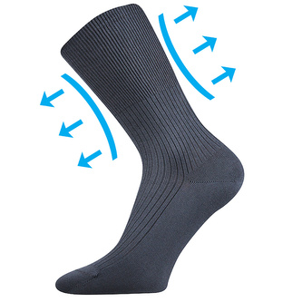 Lonka® ponožky Zdravan tm.šedá 46-48 (31-32) 3 páry