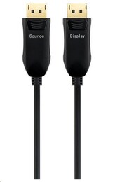 PREMIUMCORD Optický DisplayPort 1.4 přípojný kabel M/M, zlacené konekt. 25m