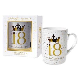 Kubek The Crown-18K biały