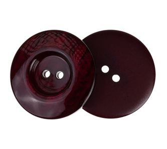 Knoflík - sada 3 ks - bordová - prům. 30 mm