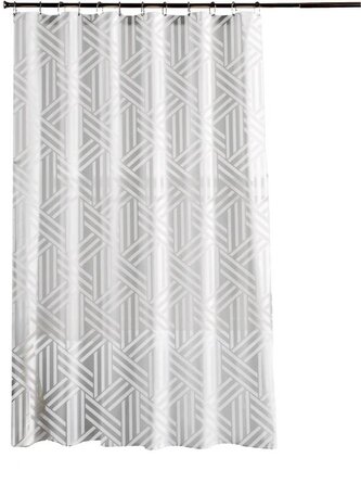 DuraHome Závěs koupelnový 180x200 cm PEVA, vzorovaný_HW1522, SILVER