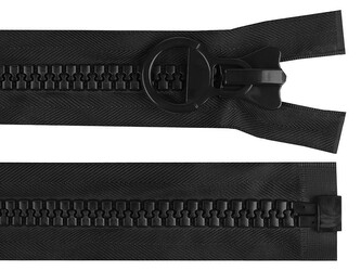 Kostěný zip extra velký NO 20 délka 50 cm, 55 cm - 1 ks - 1 (50 cm) černá