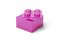 LEGO úložný box 4 s víkem - třpytivá růžová