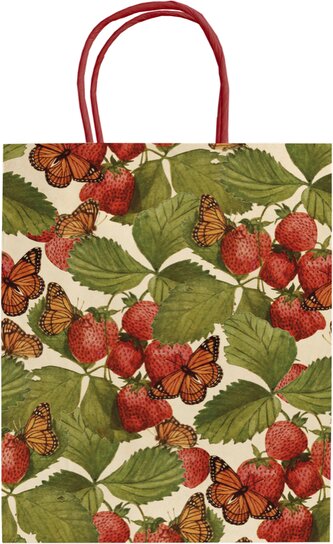 Dárková papírová taška Strawberry & Butterfly