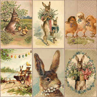 Papírový ubrousek Easter Collage