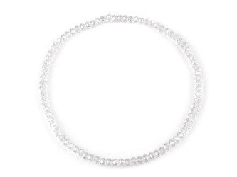 Náhrdelník pružný z broušených skleněných korálků - 1 ks - 1 transparent