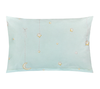 Povláček bavlna - Hvězda mentolová - 40x60cm na zip ( pouze povlak )