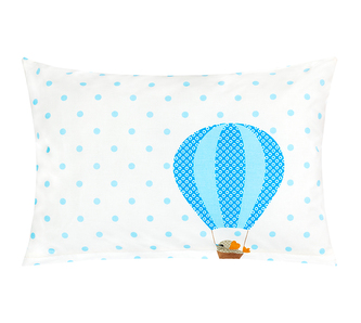 Povláček bavlna - Balón modrá - 40x60cm na zip ( pouze povlak )